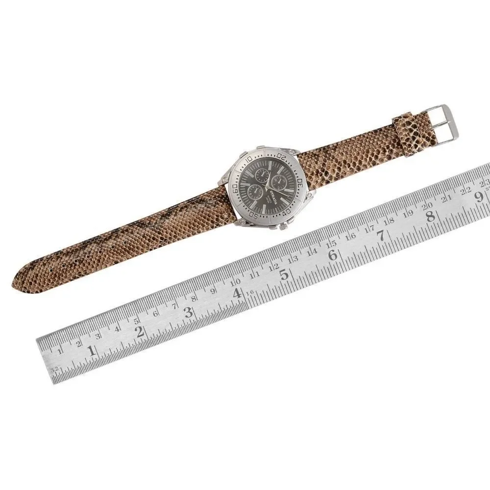 STRADA Watch Faux Leather Band Tan